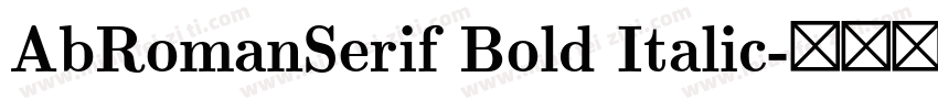 AbRomanSerif Bold Italic字体转换